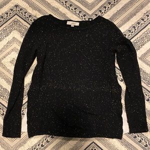 Loft black and white sweater